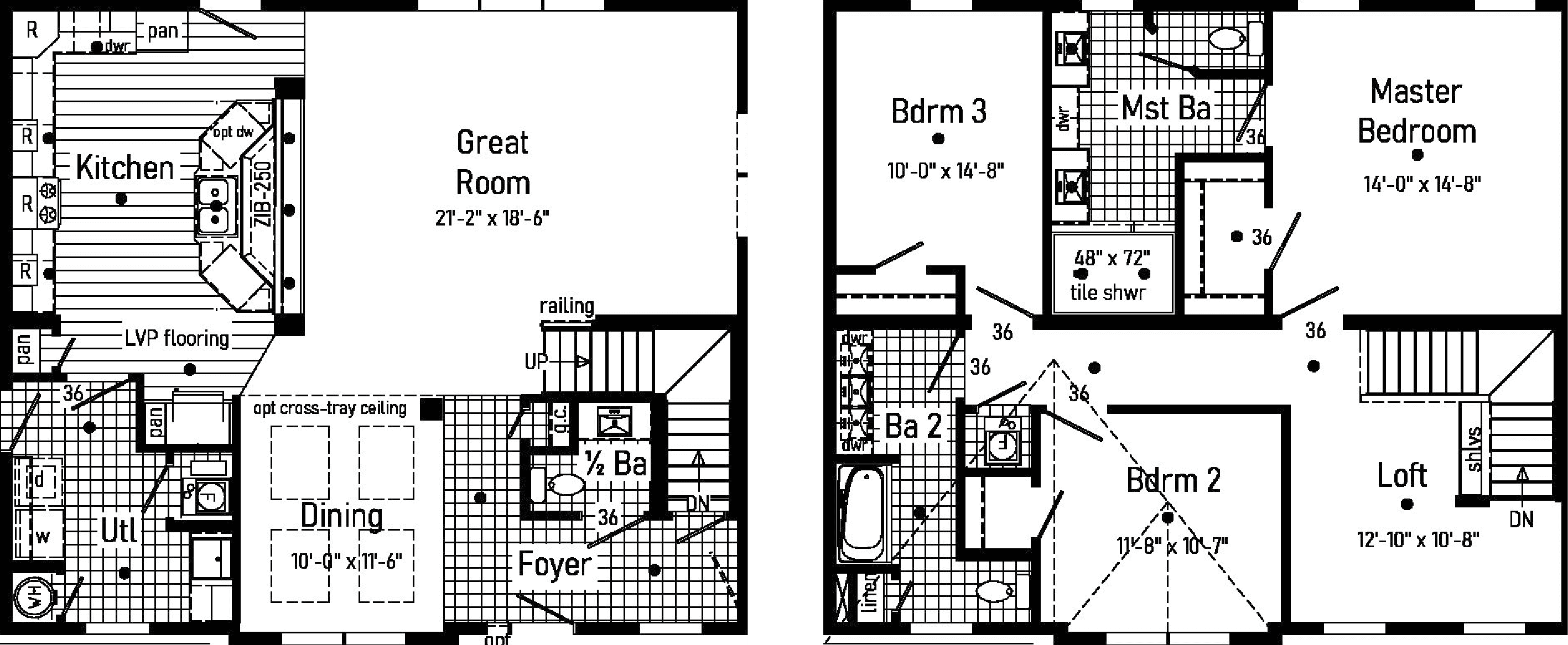 Ultra 2-story 6p2401-x floor plan home features