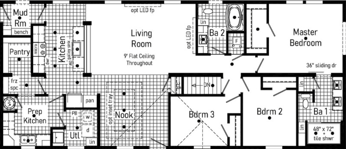 Kiawah floor plan home features