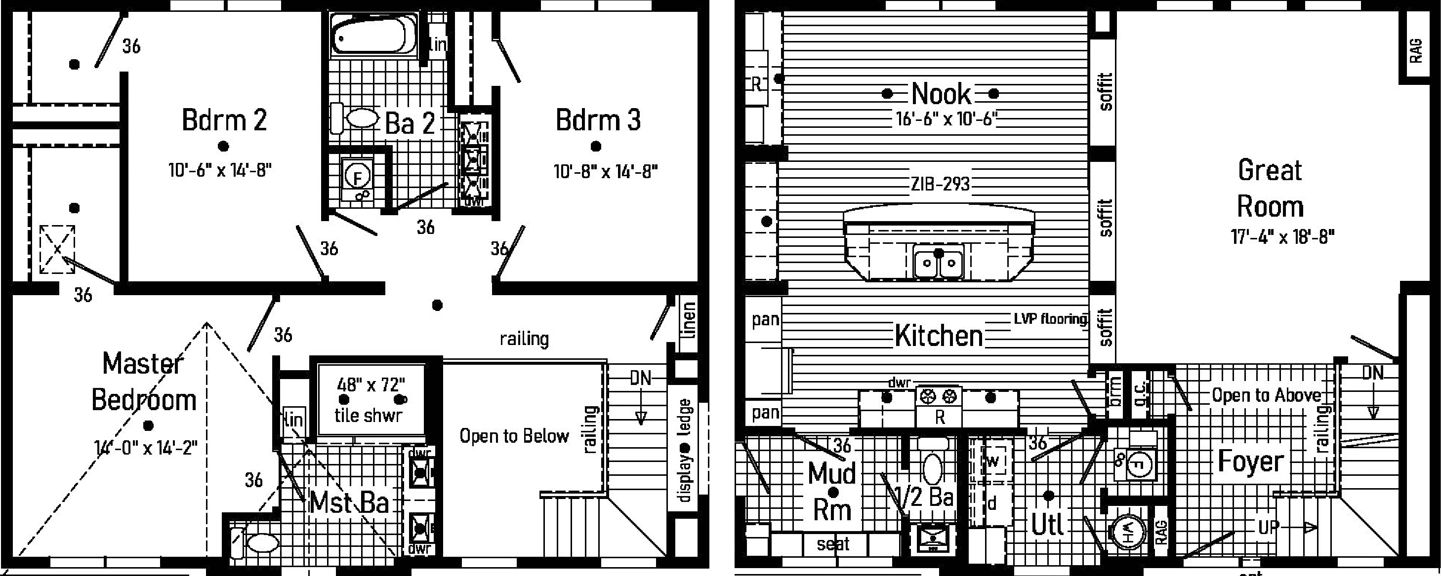 Ultra 2-story 6p2403-x floor plan home features